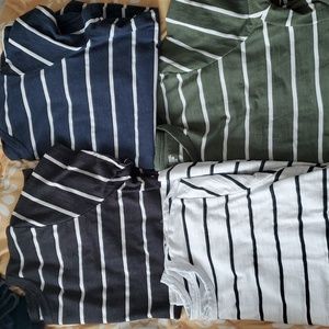 4 striped shirts time and tru size 3X